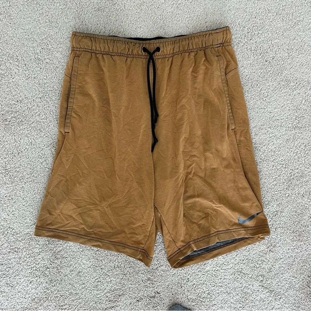 Men's Tan Athletic Shorts - Picture 1 of 3